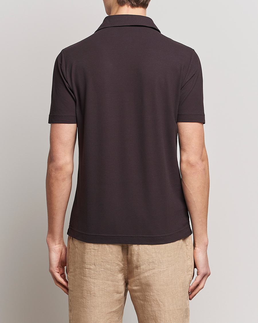 Herre | Pikéer | Zanone | Ice Cotton Polo Dark Brown