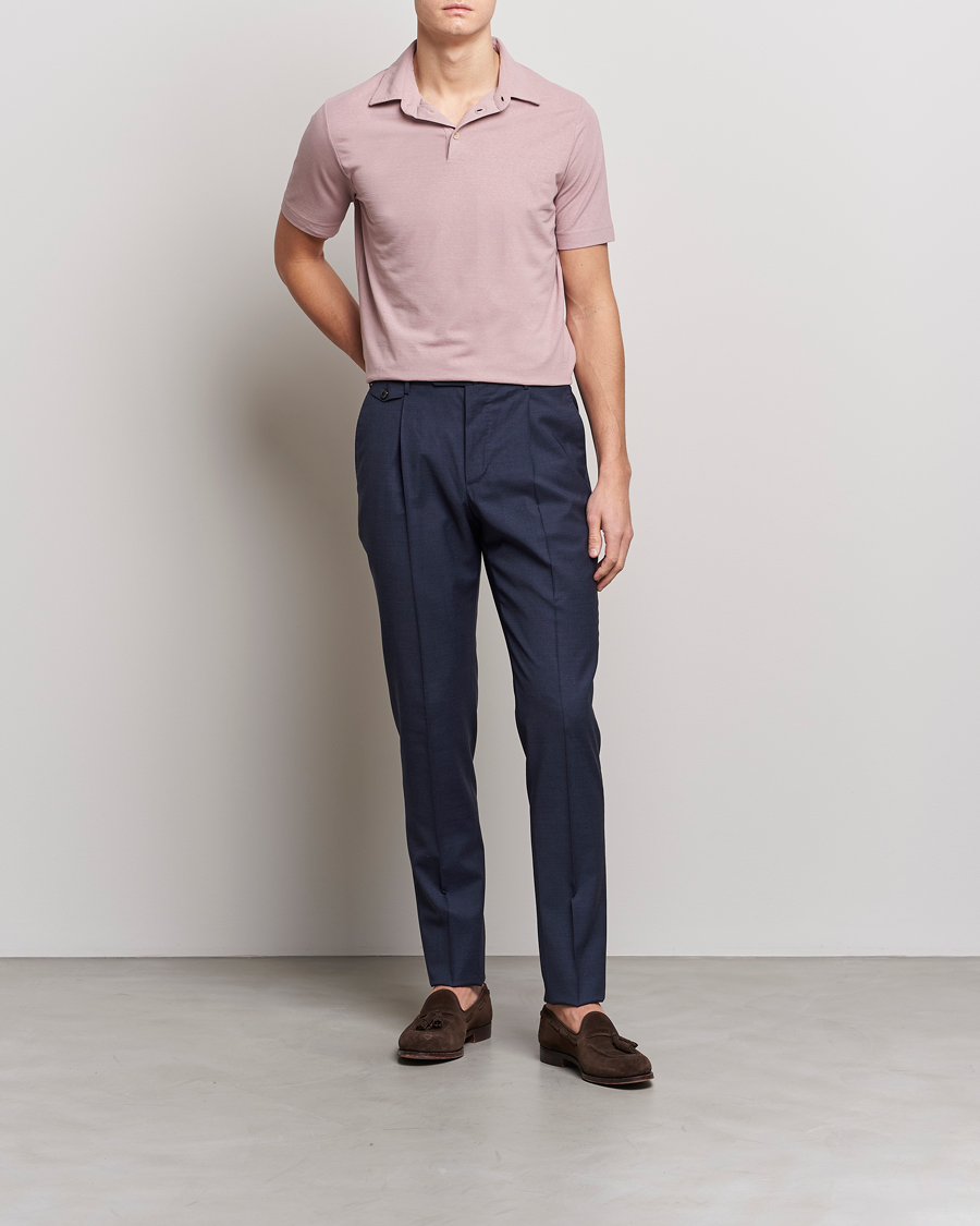 Herre | Pikéer | Zanone | Ice Cotton Polo Washed Pink