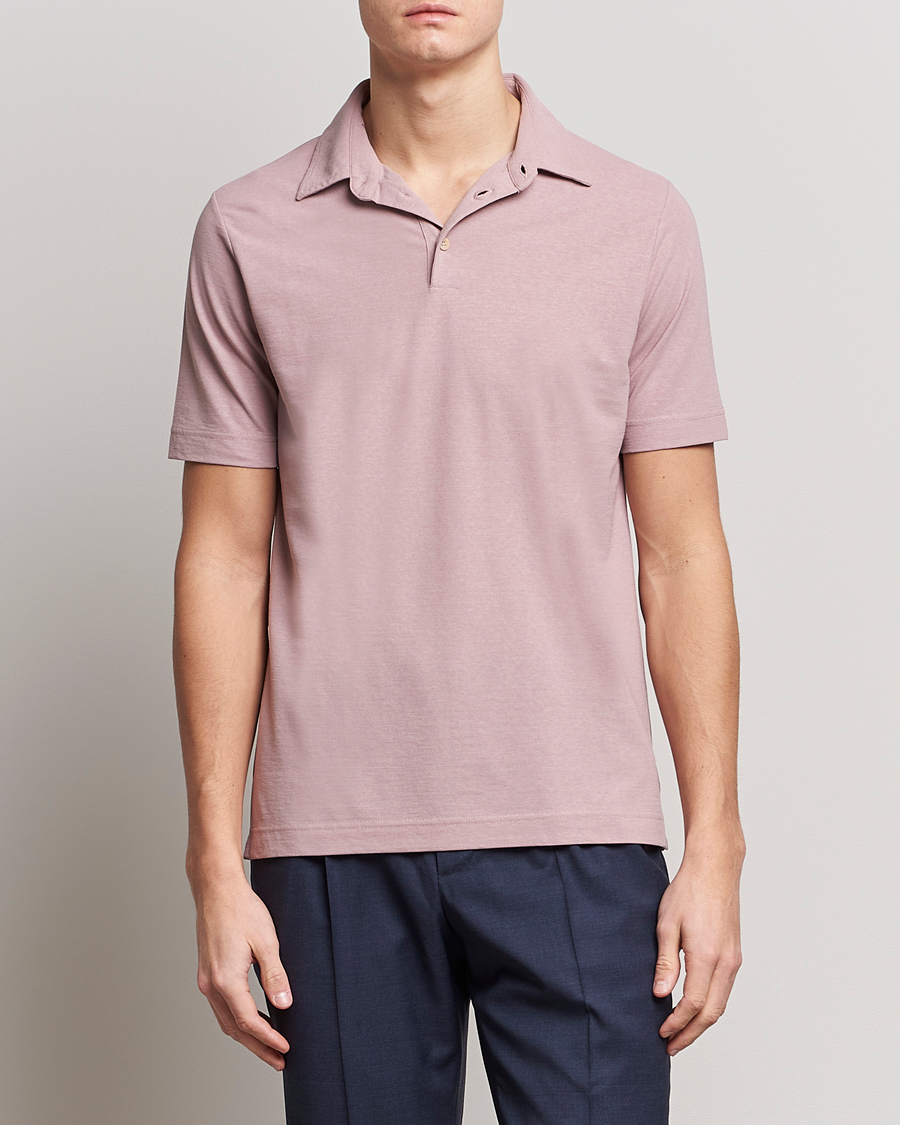 Herre |  | Zanone | Ice Cotton Polo Washed Pink