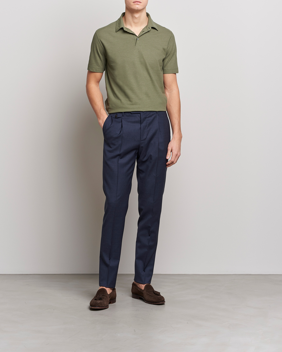 Herre | Pikéer | Zanone | Ice Cotton Polo Olive