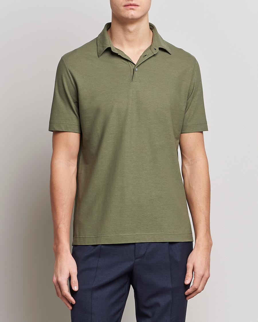 Herre | Italian Department | Zanone | Ice Cotton Polo Olive