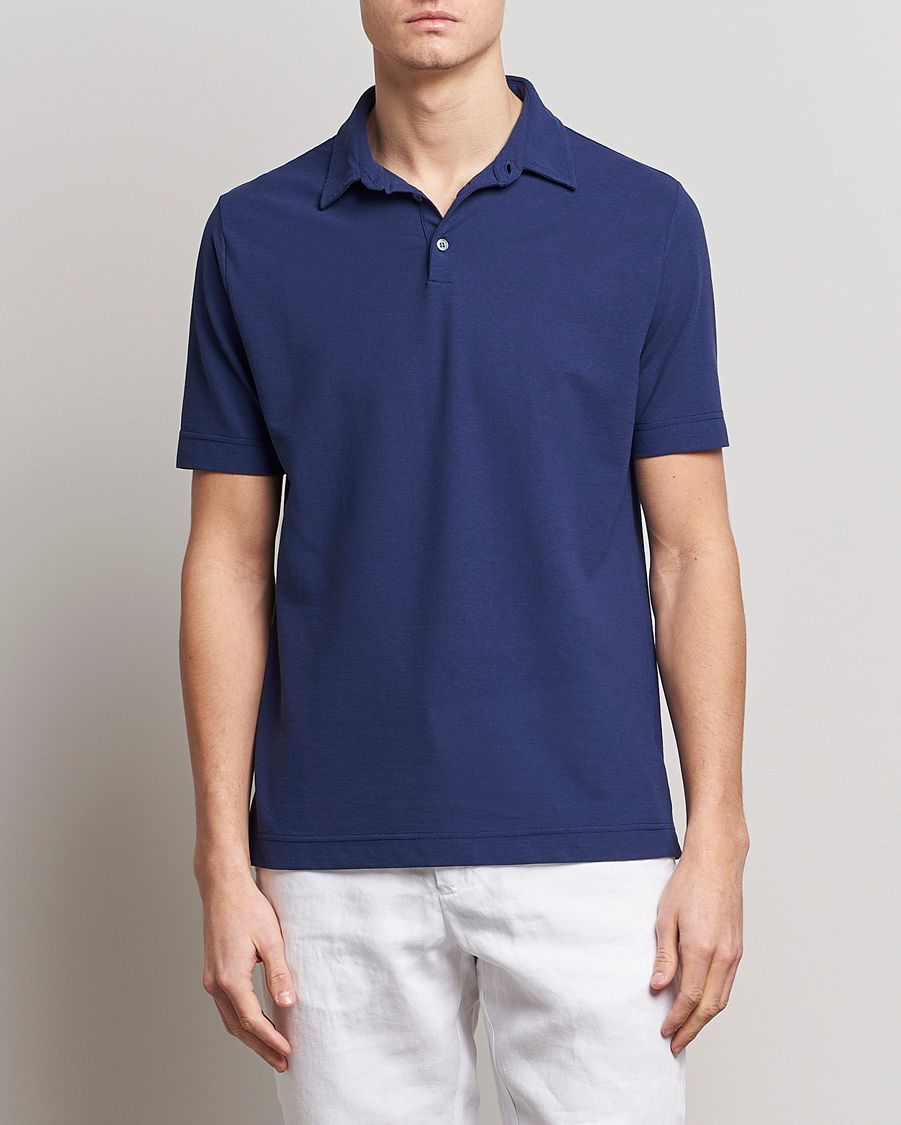Herre | Pikéer | Zanone | Ice Cotton Polo Electric Blue