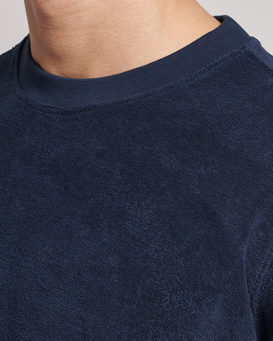 Herre | Gensere | Zanone | Terry Cotton Crew Neck Navy