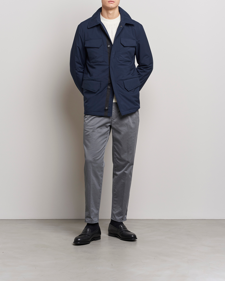 Herre | Jakker | Slowear | Nylon Field Jacket Navy