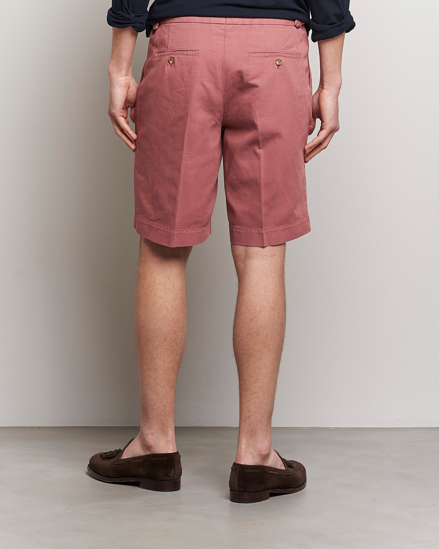 Herre | Shorts | Incotex | Pleated Chinolino Shorts Brick