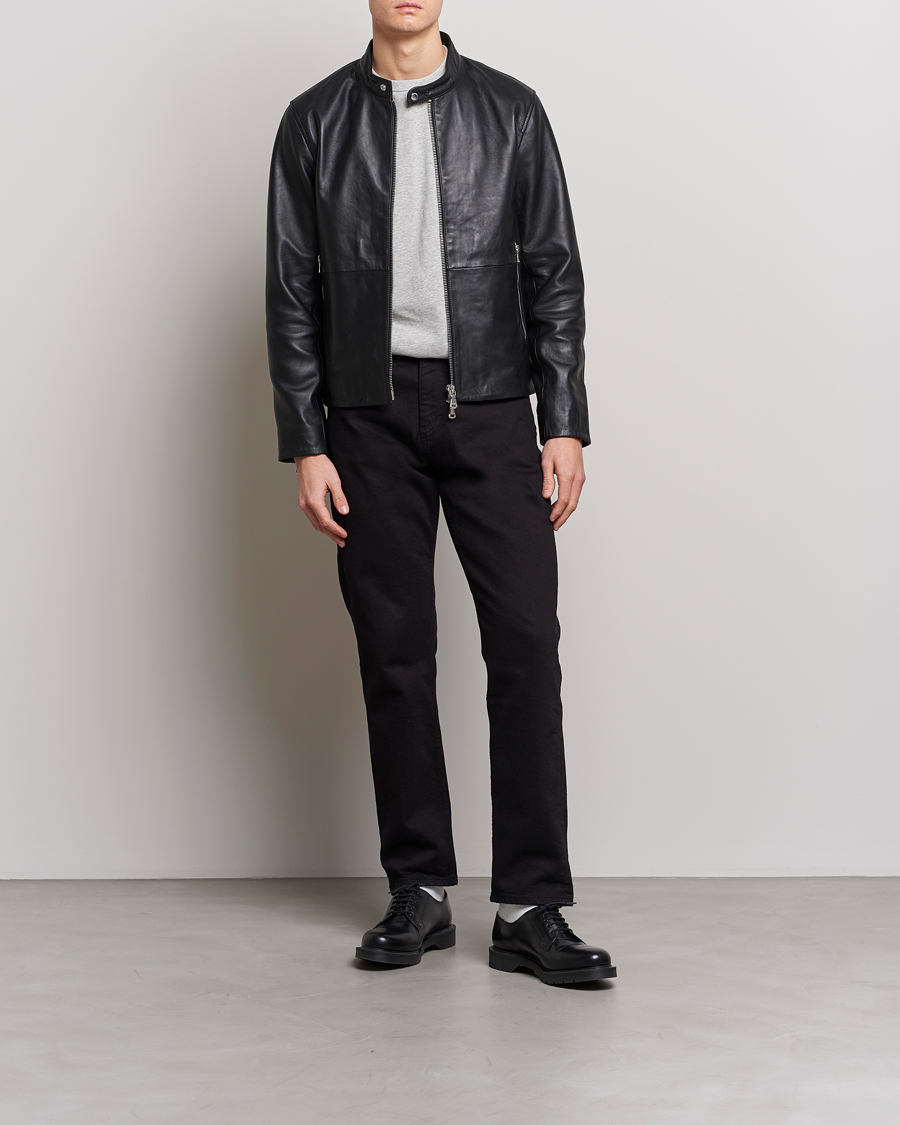Herre | Jakker | J.Lindeberg | Boris Biker Leather Jacket Black