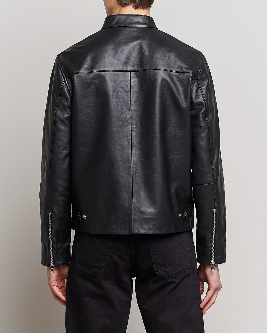 Herre | Jakker | J.Lindeberg | Boris Biker Leather Jacket Black