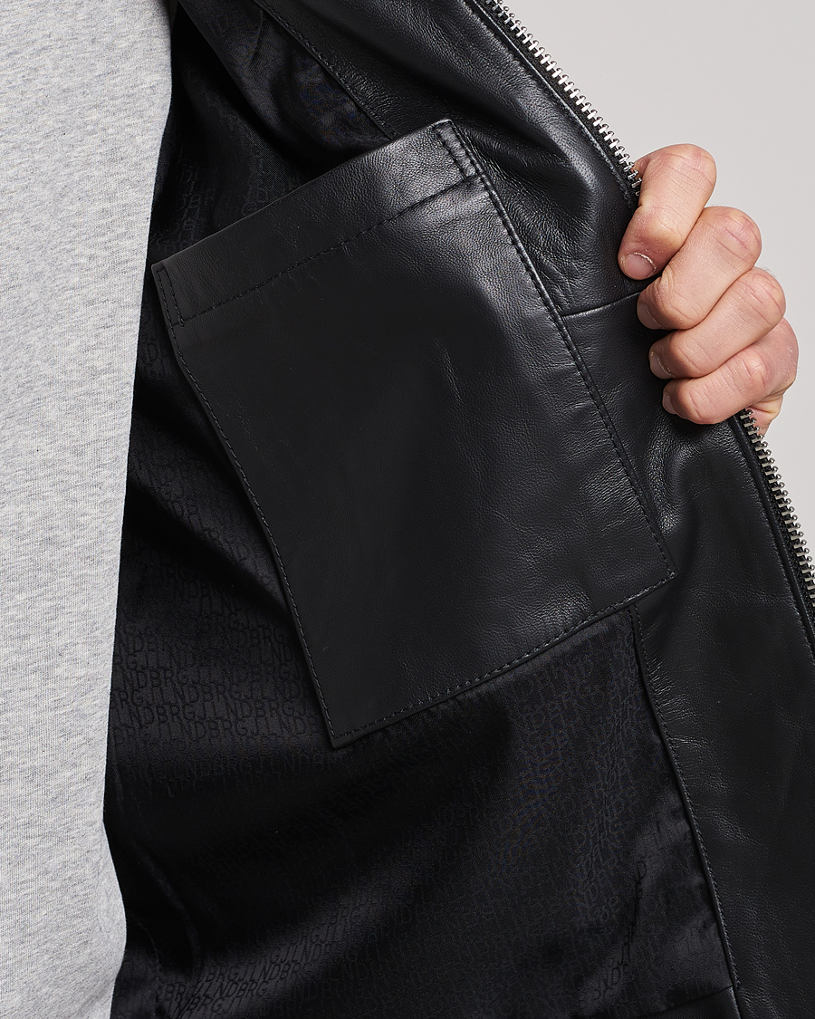 Herre | Jakker | J.Lindeberg | Boris Biker Leather Jacket Black