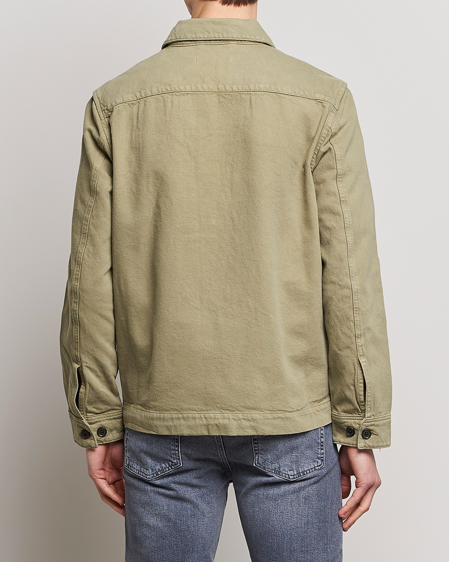 Herre | Skjorter | J.Lindeberg | Lando Organic Twill Work Overshirt Aloe