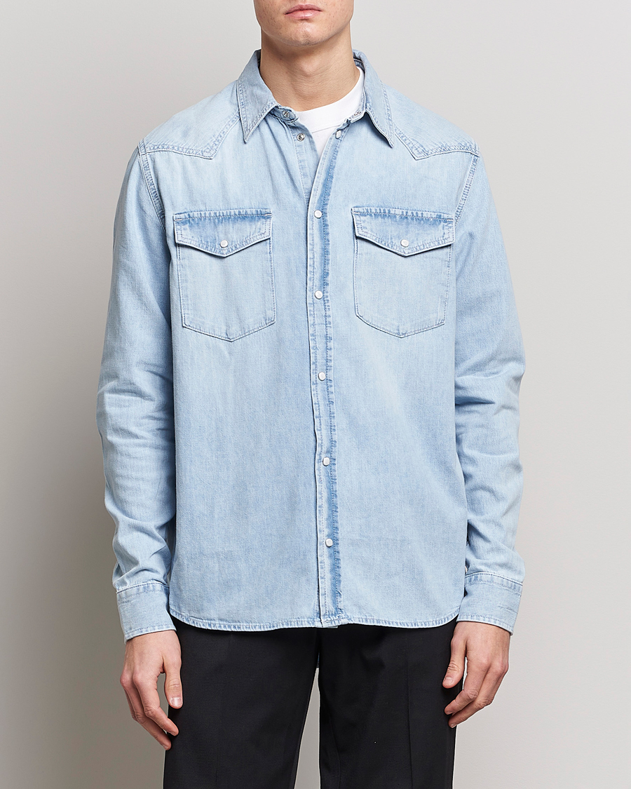 Herre | Skjorter | J.Lindeberg | Carson Denim Shirt Light Blue