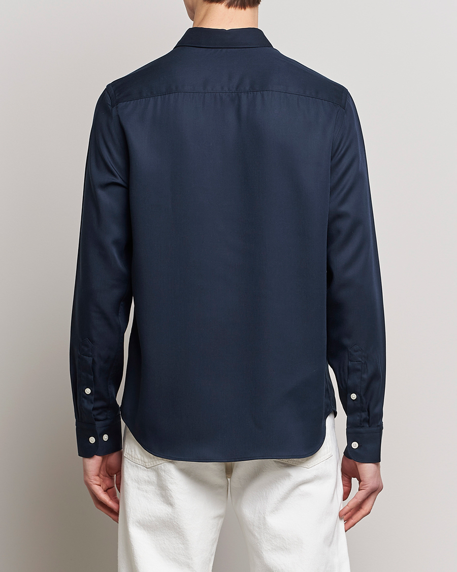 Herre | Skjorter | J.Lindeberg | Slim Fit Comfort Tencel Shirt Navy