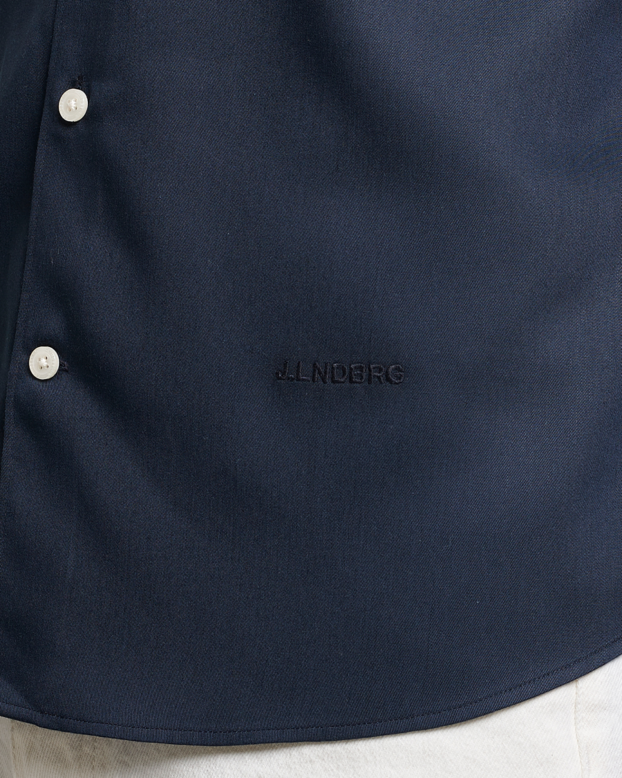 Herre | Skjorter | J.Lindeberg | Slim Fit Comfort Tencel Shirt Navy