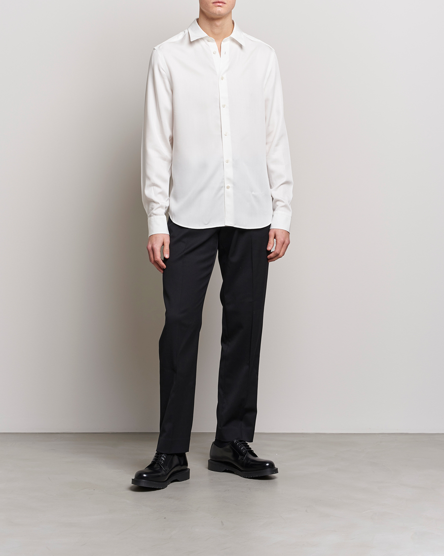 Herre | Skjorter | J.Lindeberg | Slim Fit Comfort Tencel Shirt Cloud White