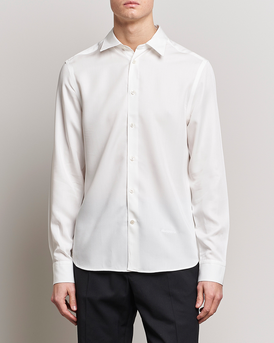 Herre |  | J.Lindeberg | Slim Fit Comfort Tencel Shirt Cloud White