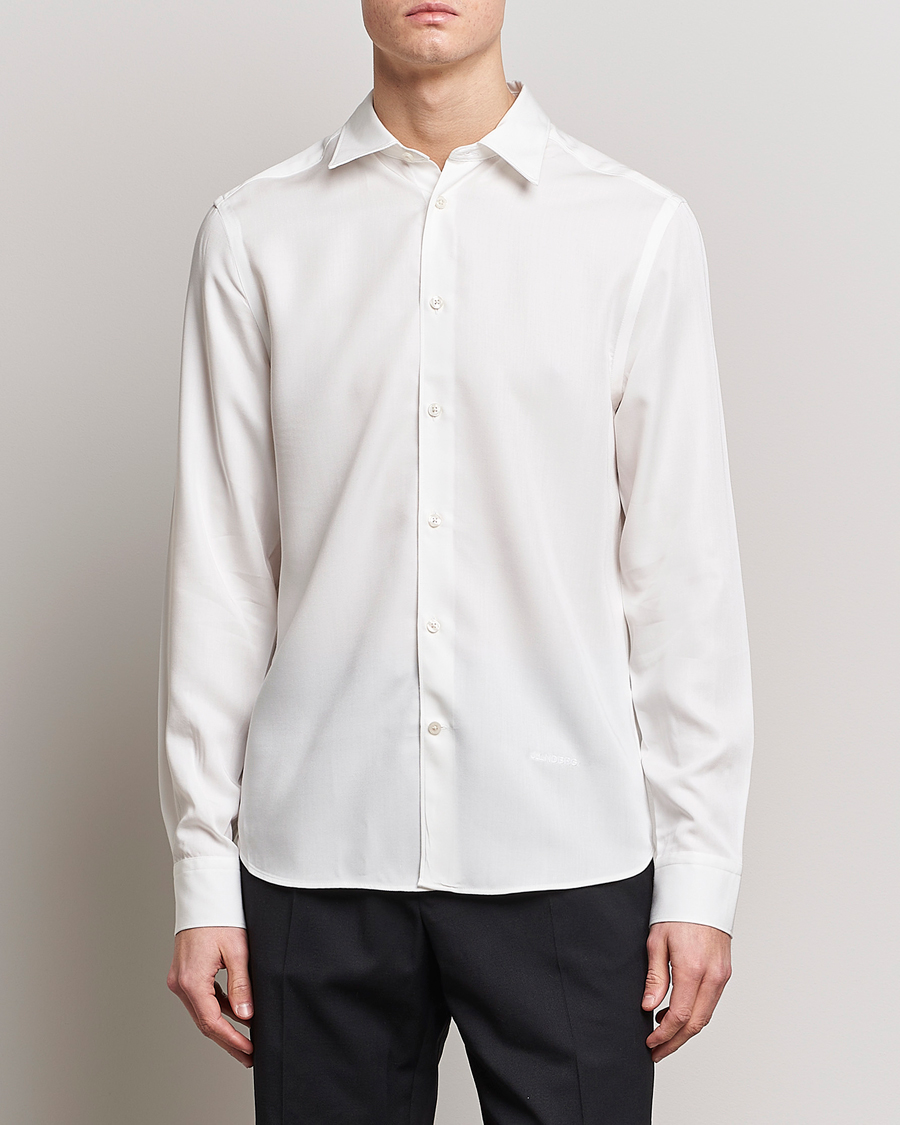 Herre | Skjorter | J.Lindeberg | Slim Fit Comfort Tencel Shirt Cloud White