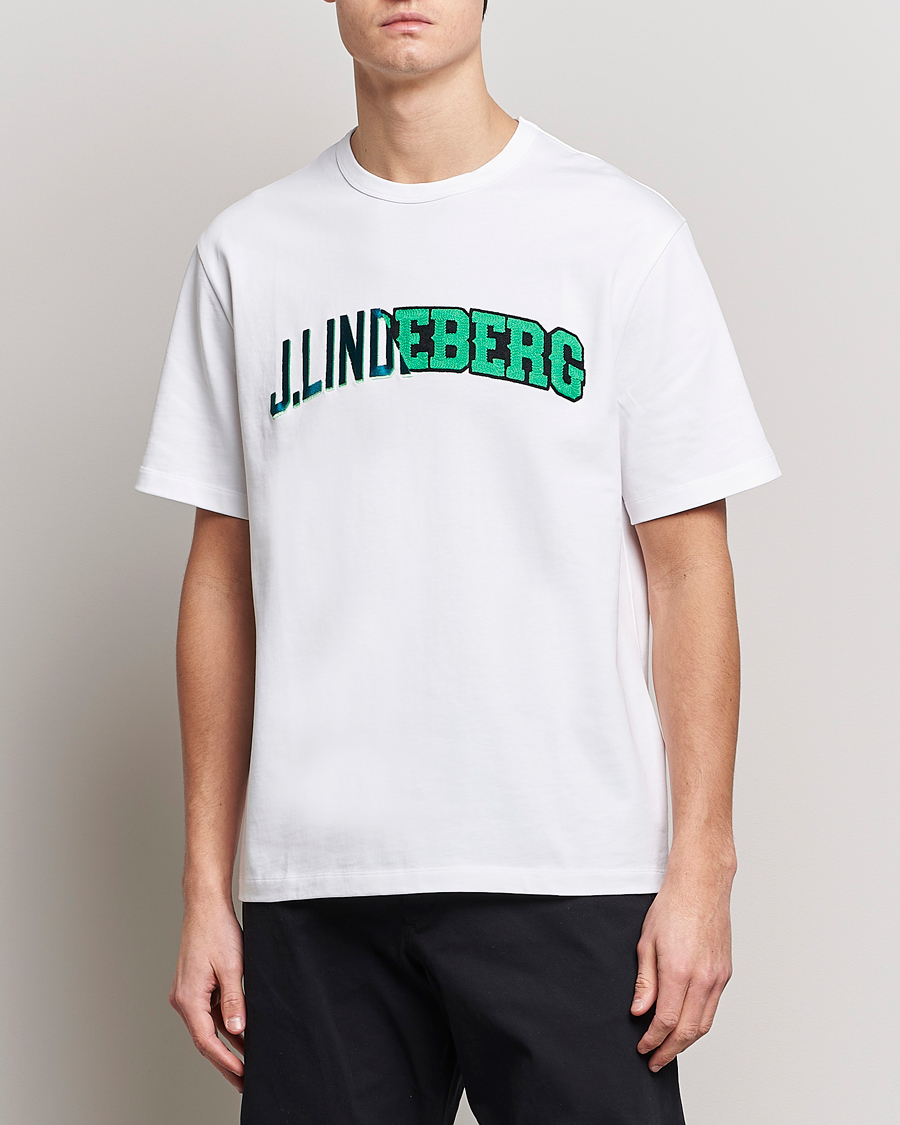 Herre | Kortermede t-shirts | J.Lindeberg | Camilo Graphic Heavy T-Shirt White