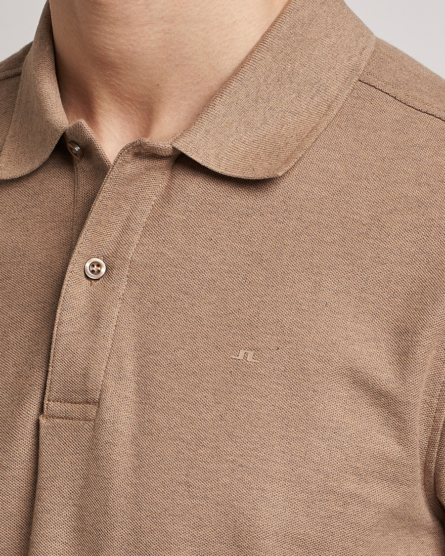 Herre | Pikéer | J.Lindeberg | Troy Clean Polo Tiger Brown Melange