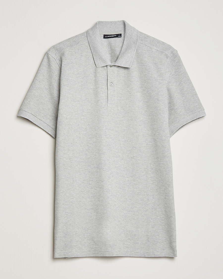 Herre | Pikéer | J.Lindeberg | Troy Clean Polo Light Grey Melange