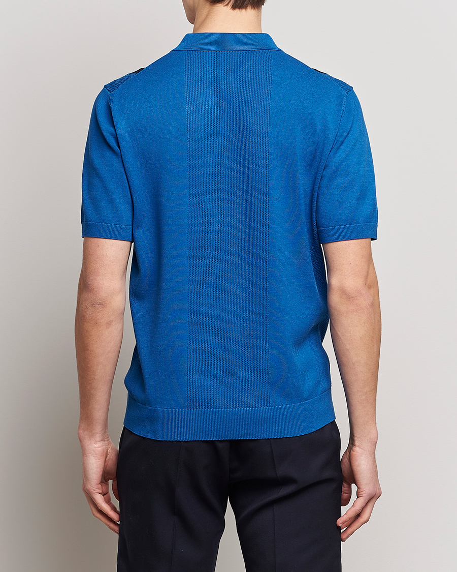 Herre | Pikéer | J.Lindeberg | Rey Stripe Knitted Polo Navy