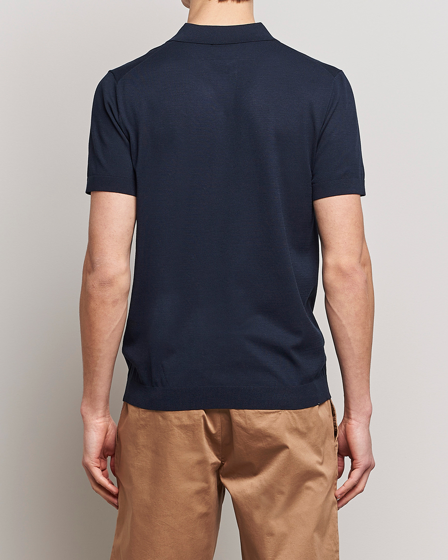 Herre | Pikéer | J.Lindeberg | Ridge Rayon Silk Polo Navy
