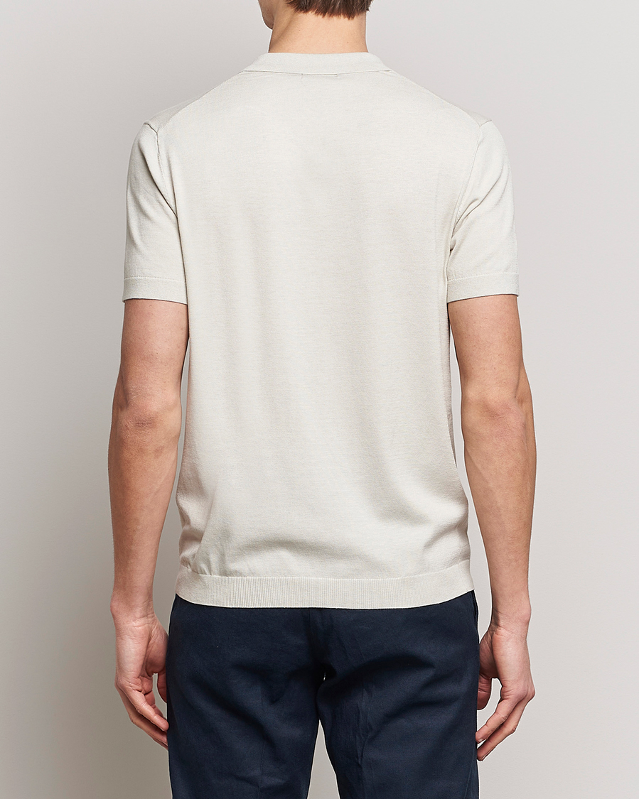 Herre | Pikéer | J.Lindeberg | Ridge Rayon Silk Polo Light Grey Melange