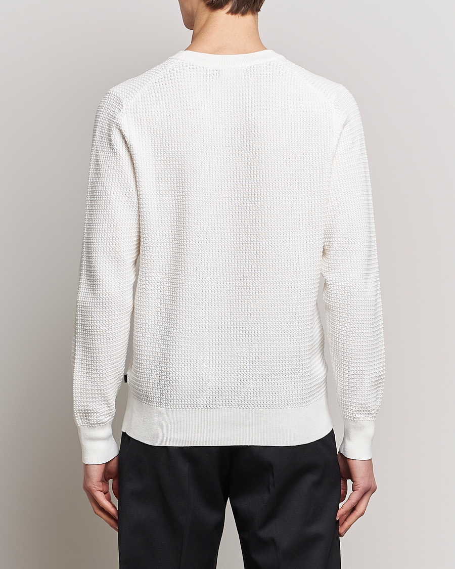 Herre | Gensere | J.Lindeberg | Arthur Structure Organic Cotton Crew Neck Cloud White
