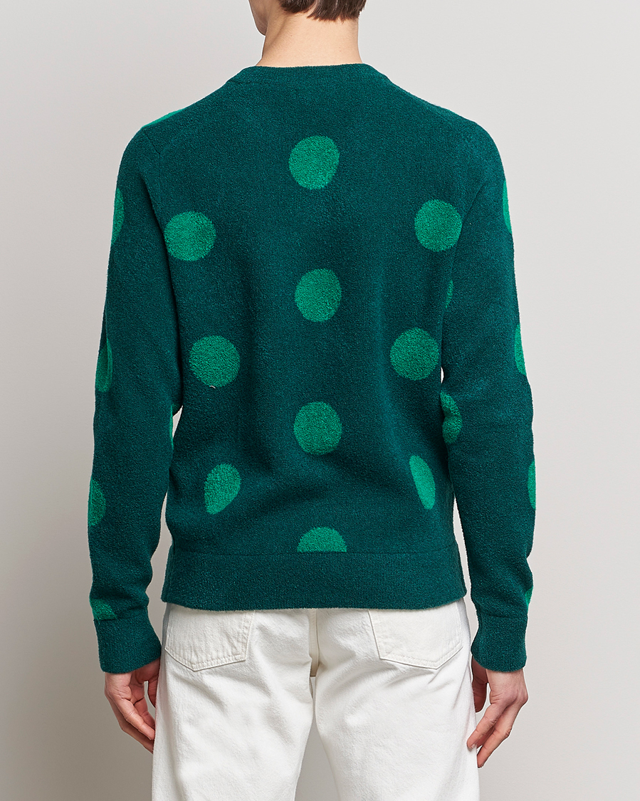 Herre | Gensere | J.Lindeberg | Dotte Hairy Jacquard Crewneck Rain Forest