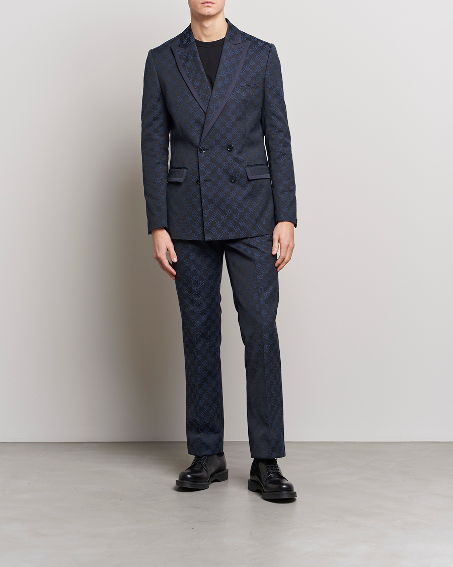 Herre | Bukser | J.Lindeberg | Gomor JL Jacquard Trousers Navy