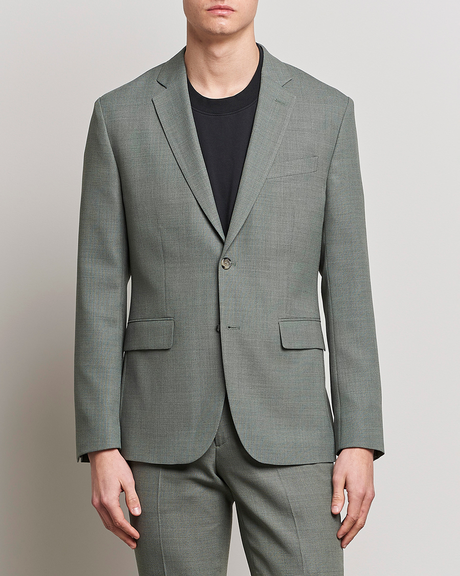 Herre | Dressjakker | J.Lindeberg | Hopper Active Hopsack Blazer Aloe