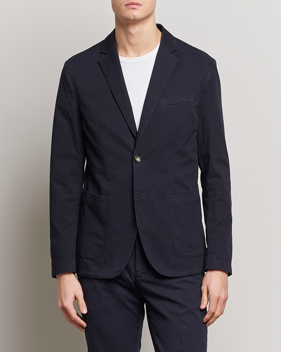 Herre | Dressjakker | J.Lindeberg | Hopper Cotton Garment Dye Blazer Navy