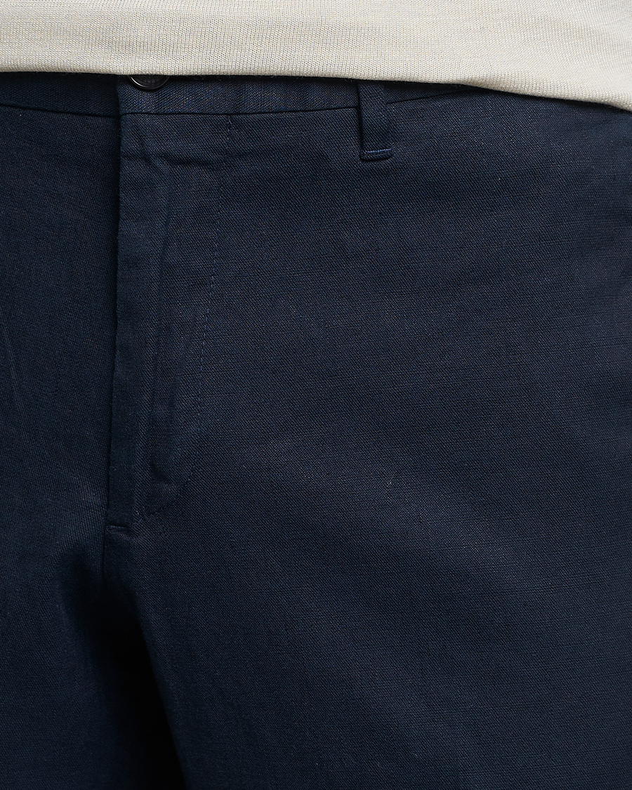 Herre | Bukser | J.Lindeberg | Grant Stretch Cotton/Linen Trousers Navy