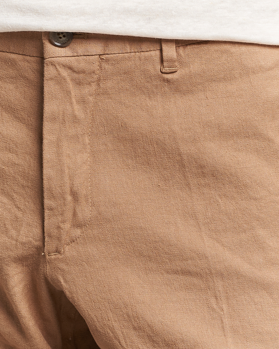 Herre | Bukser | J.Lindeberg | Grant Stretch Cotton/Linen Trousers Tiger Brown