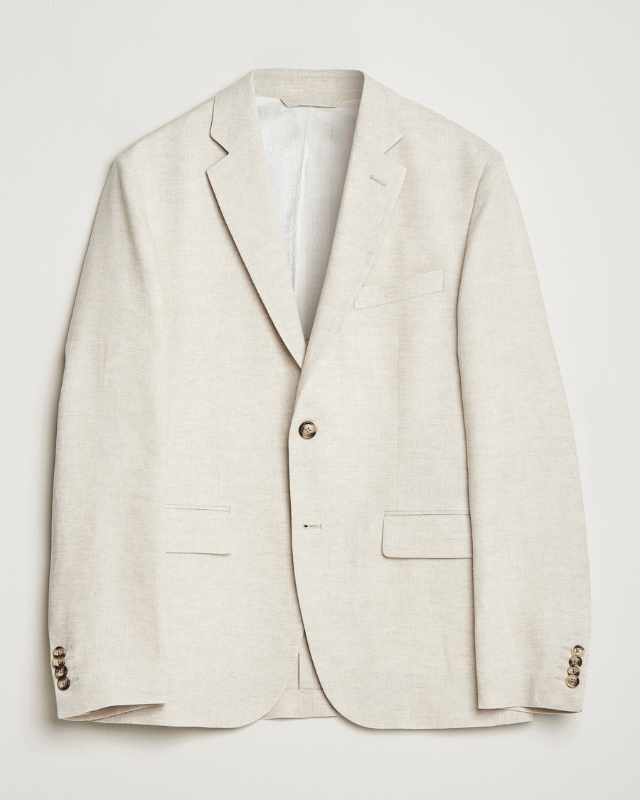 Herre | Dressjakker | J.Lindeberg | Hopper Super Linen Blazer Safari Beige
