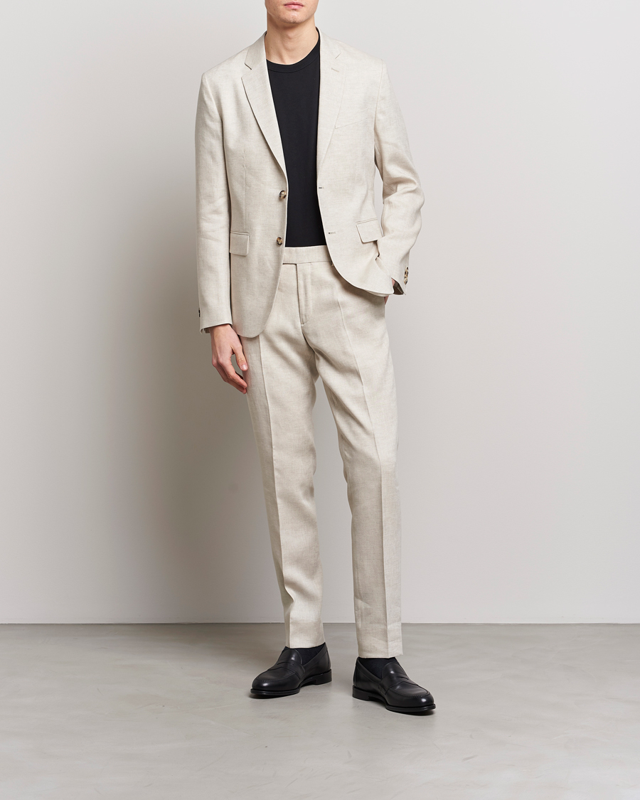 Herre | Dressjakker | J.Lindeberg | Hopper Super Linen Blazer Safari Beige