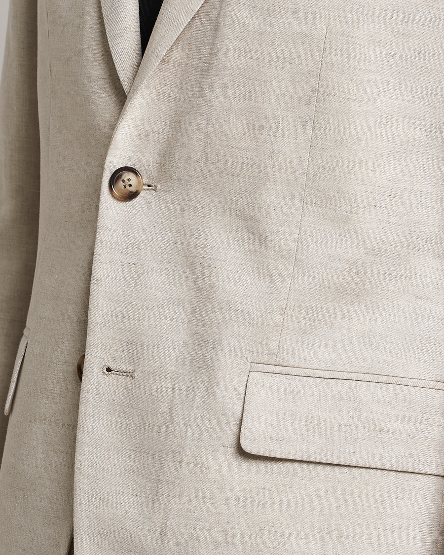 Herre | Dressjakker | J.Lindeberg | Hopper Super Linen Blazer Safari Beige