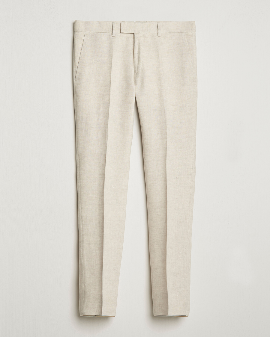 Herre | Bukser | J.Lindeberg | Grant Super Linen Trousers Safari Beige