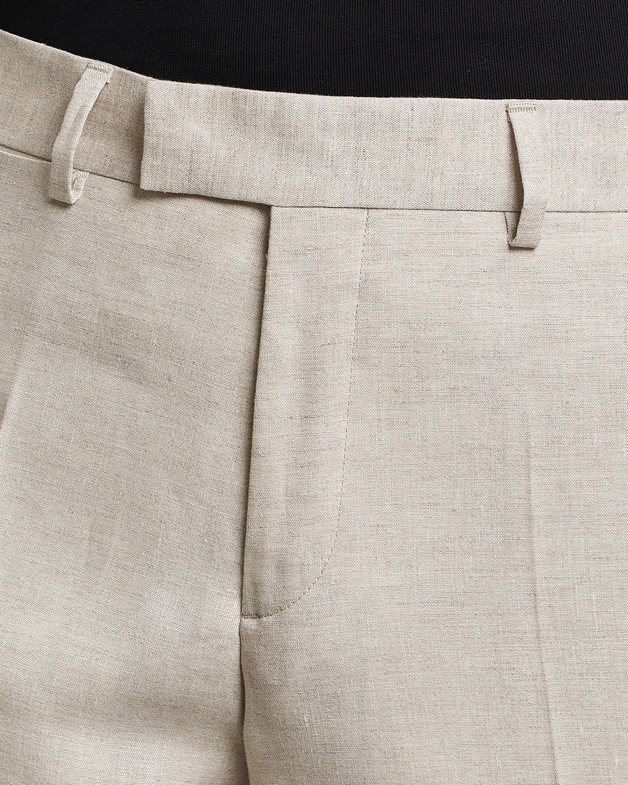 Herre | Bukser | J.Lindeberg | Grant Super Linen Trousers Safari Beige