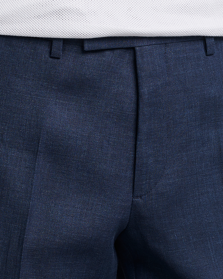 Herre | Bukser | J.Lindeberg | Grant Super Linen Trousers Blue Indigo