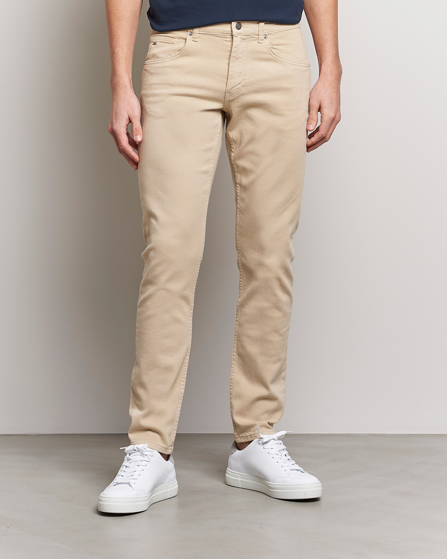 Herre | Bukser | J.Lindeberg | Jay Solid Stretch 5-Pocket Trousers Safari Beige