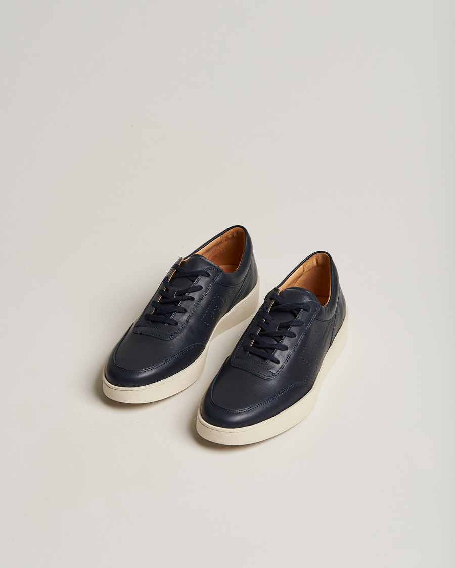 Herre |  | J.Lindeberg | Art Tennis Leather Sneaker Navy