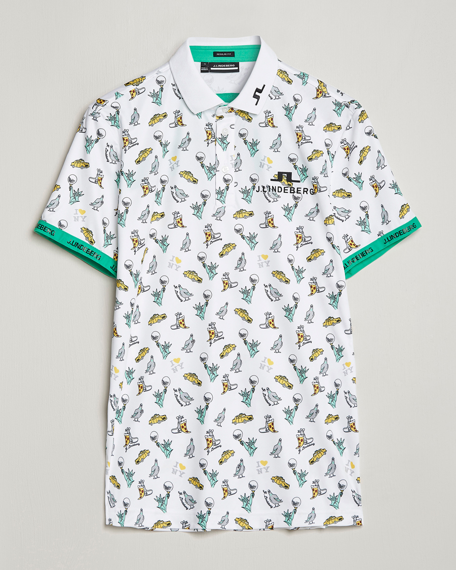 Herre | Pikéer | J.Lindeberg | KV PGA Printed Jersey Polo White