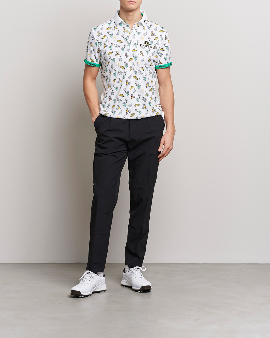 Herre | Pikéer | J.Lindeberg | KV PGA Printed Jersey Polo White