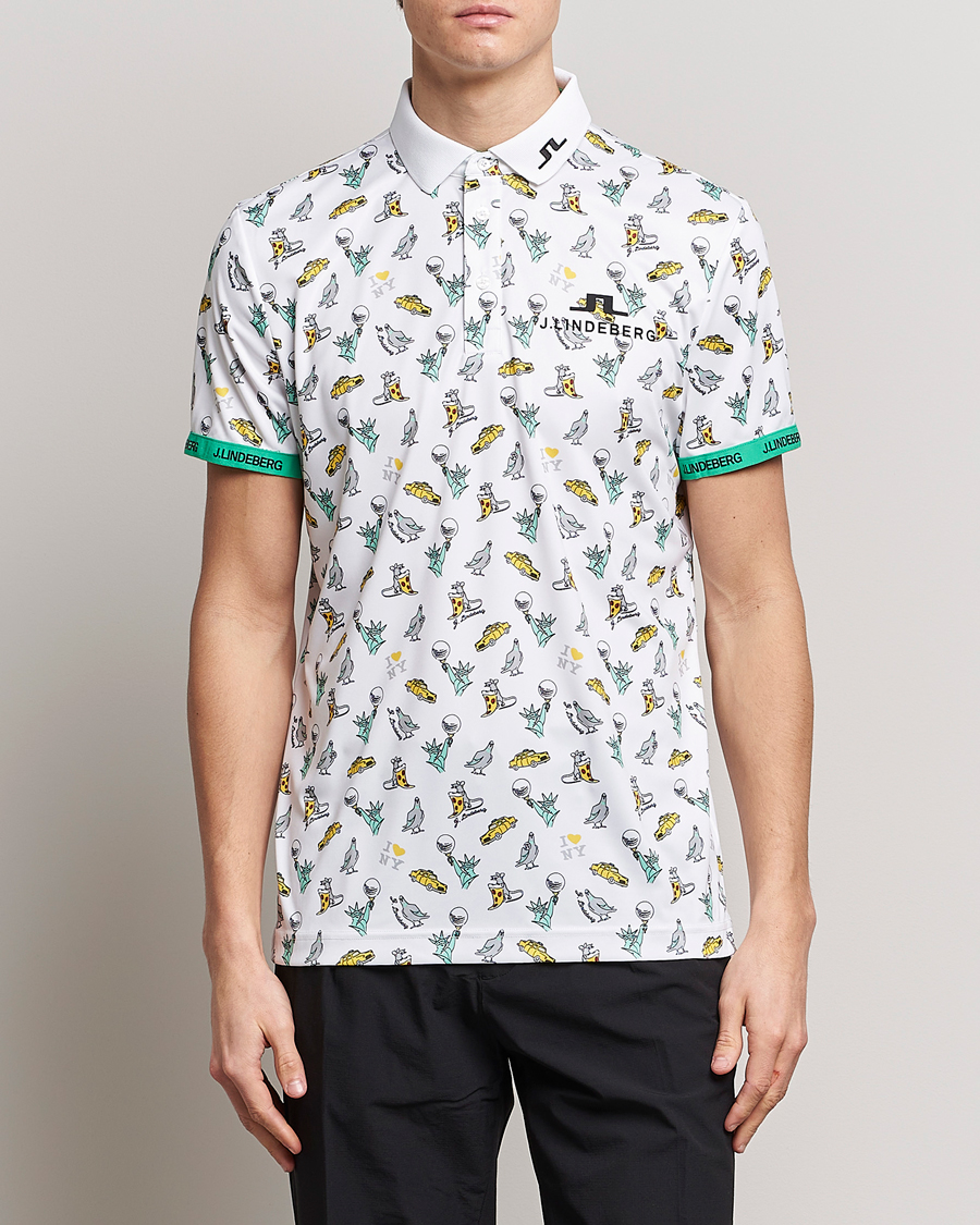 Herre | Pikéer | J.Lindeberg | KV PGA Printed Jersey Polo White