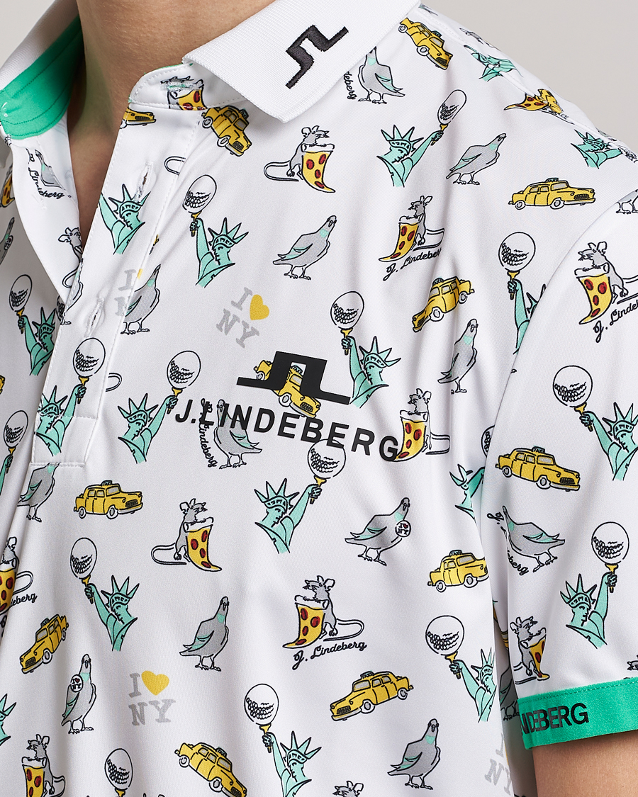 Herre | Pikéer | J.Lindeberg | KV PGA Printed Jersey Polo White