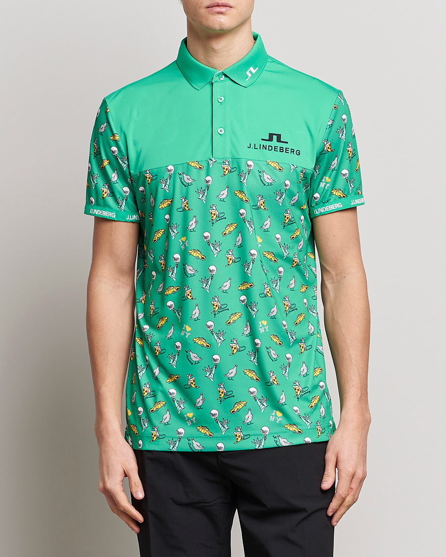 Herre | Pikéer | J.Lindeberg | Jeff PGA TX Jersey Polo Blarney Green