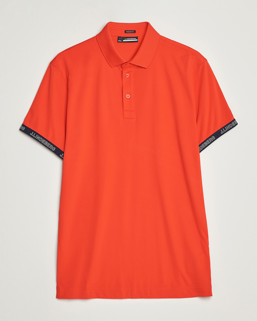 Herre | Pikéer | J.Lindeberg | Guy Regular Fit Polo Fiery Red