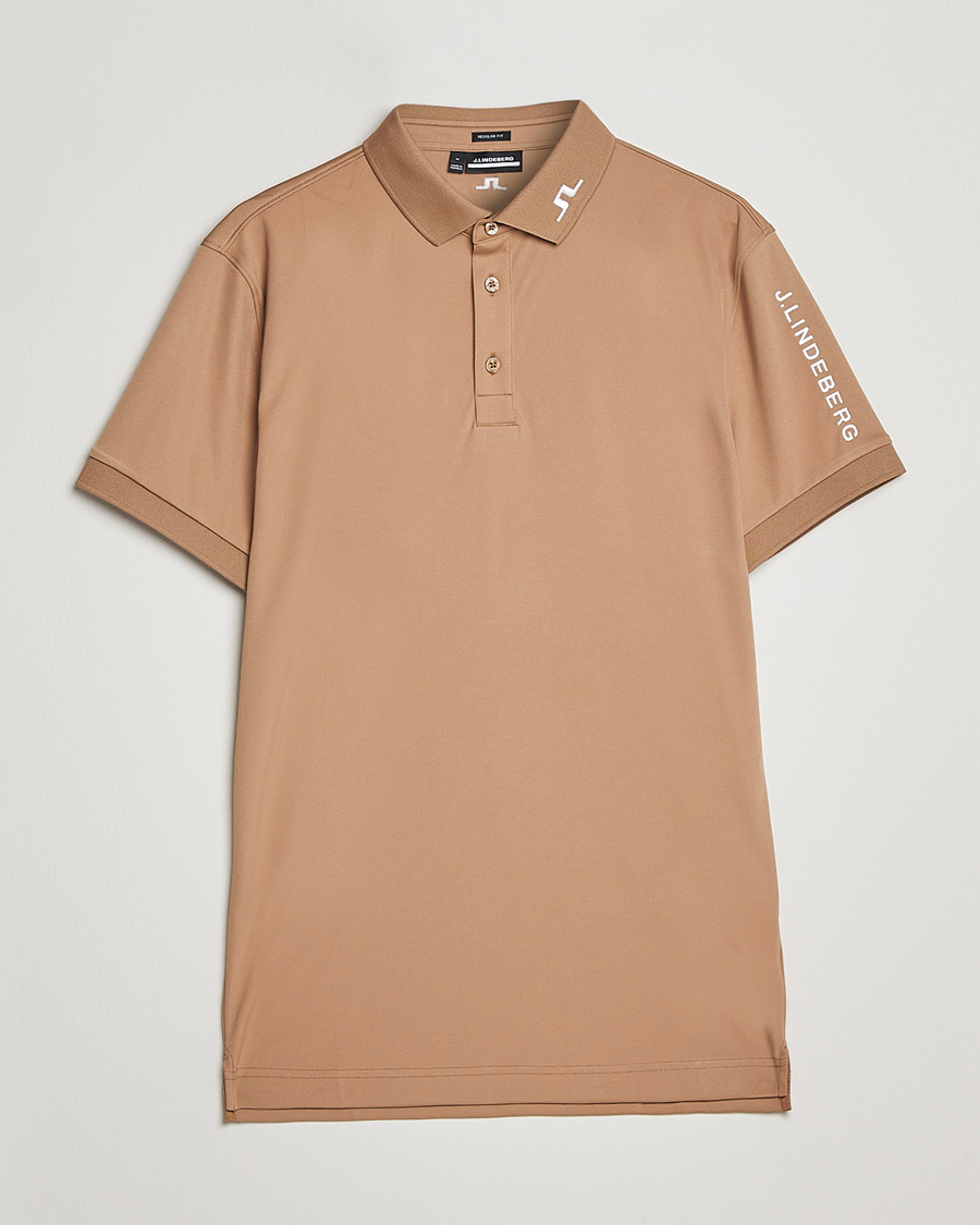 Herre | Pikéer | J.Lindeberg | Tour Tech Regular Fit Polo Tiger Brown