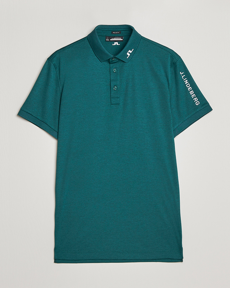 Herre | Pikéer | J.Lindeberg | Tour Tech Regular Fit Polo Rain Forest Melange