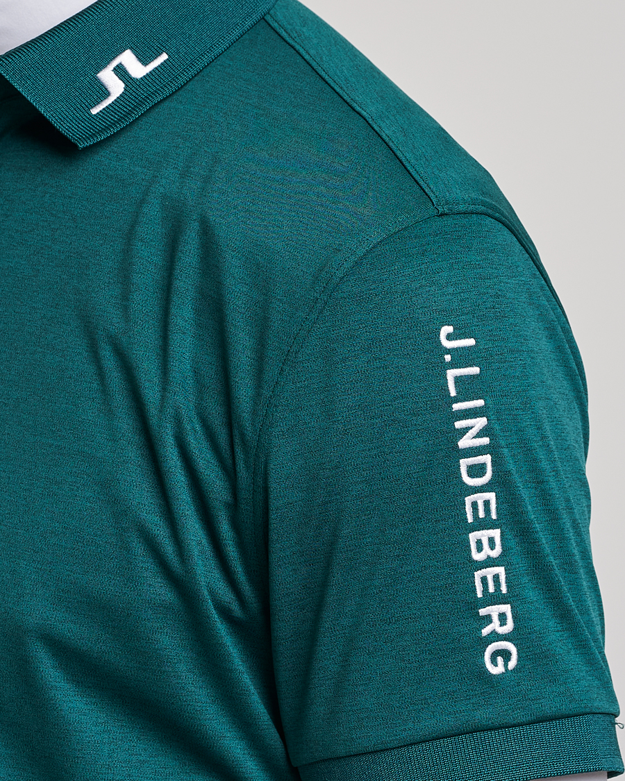 Herre | Pikéer | J.Lindeberg | Tour Tech Regular Fit Polo Rain Forest Melange