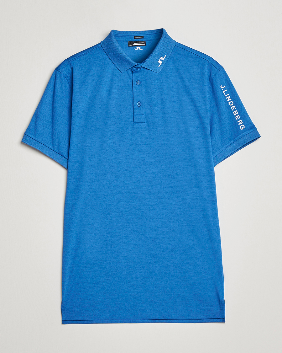 Herre | Pikéer | J.Lindeberg | Tour Tech Regular Fit Polo Lapis Blue Melange